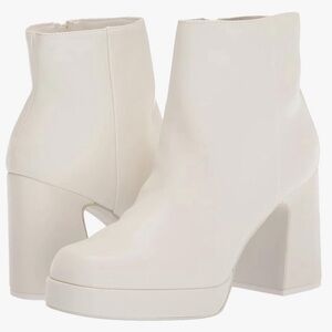 Activatte Womens Faux Leather Platforms Ankle Boots